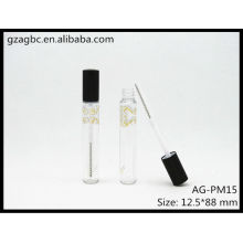 Encantadora & transparente plástico redondo tubo de rímel AG-PM15, embalagens de cosméticos do AGPM, cores/logotipo personalizado